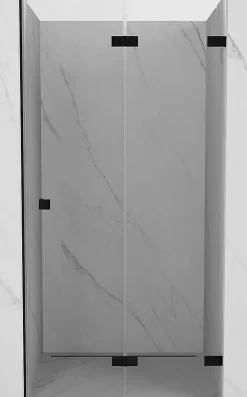 Mexen Lunar-F porte de douche pliante droite 65 cm, transparentes, noires - 836-065-000-70-00-P
