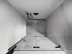 Mexen Lunar-F porte de douche pliante droite 65 cm, transparentes, noires - 836-065-000-70-00-P