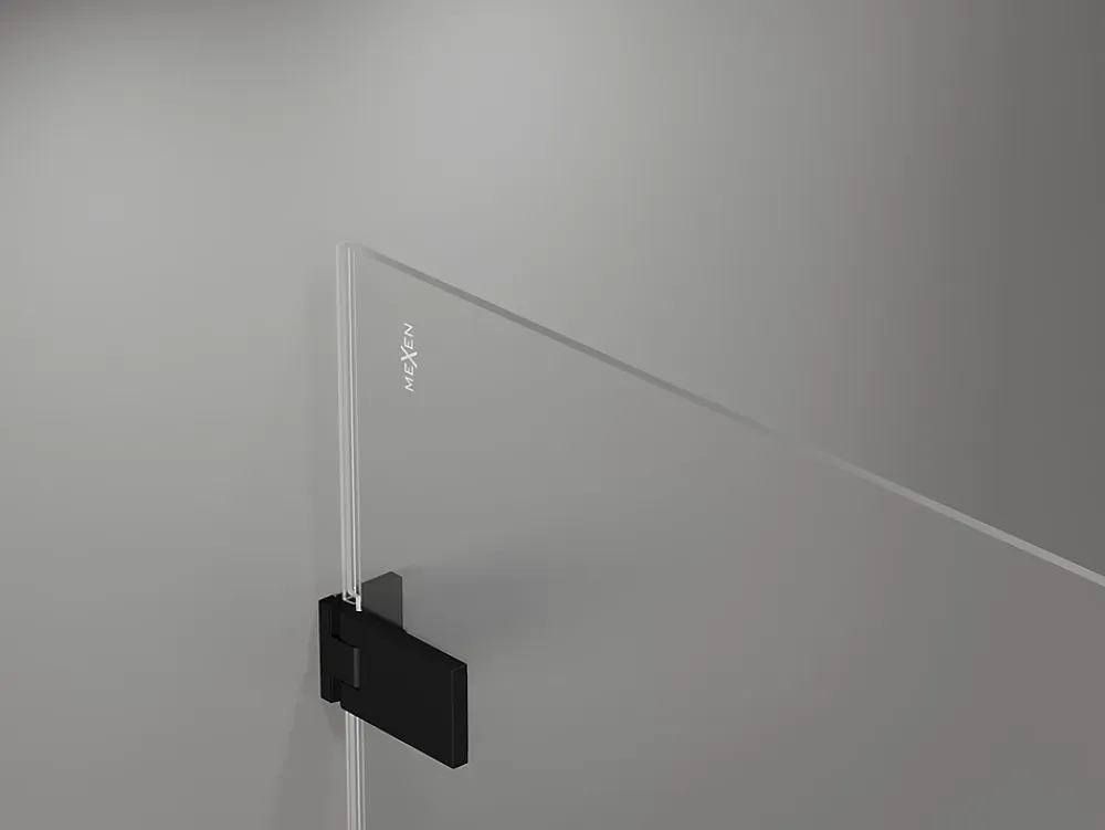 Mexen Lunar-F porte de douche pliante droite 65 cm, transparentes, noires - 836-065-000-70-00-P