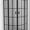 Mexen Mist L cabine de douche quart-de-rond pivotante 90 x 90 cm, grille noire, noir - 8A32L-090-090-70-77