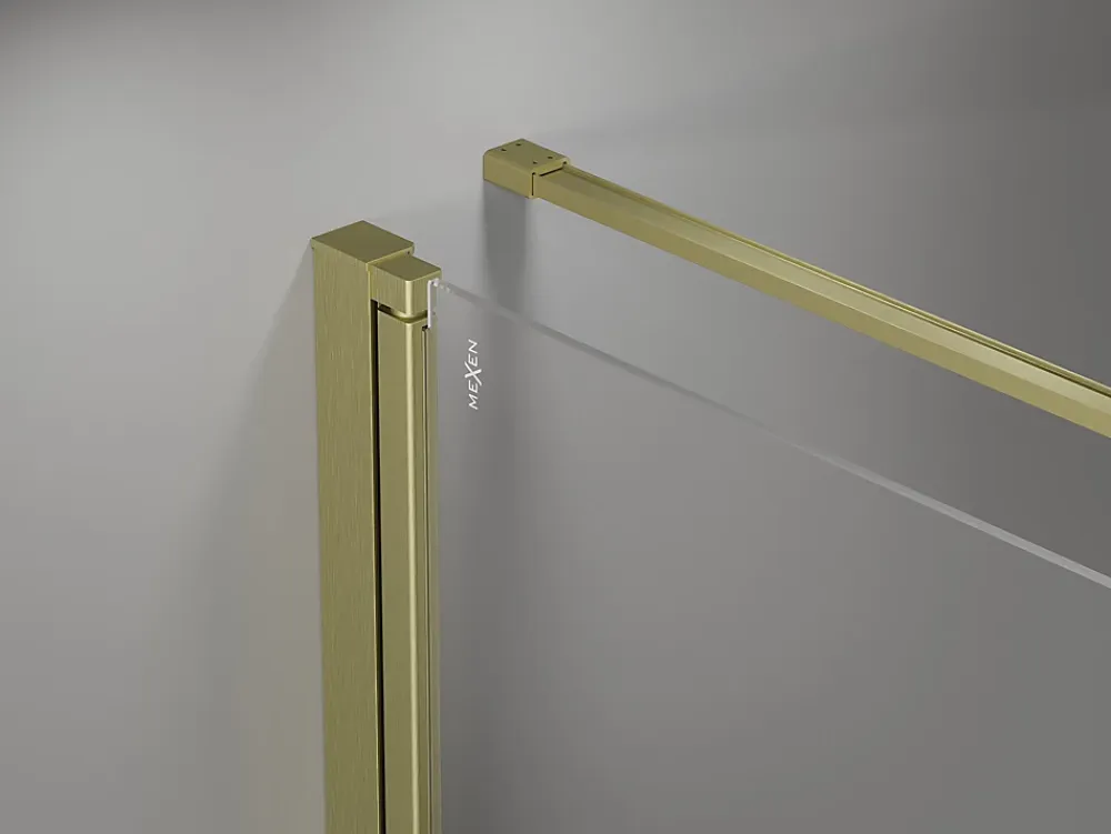 Mexen Mist-B cabine de douche pivotante 100 x 100 cm, transparent, or brossé - 8A2T-100-100-55-00