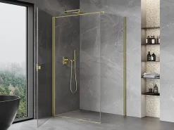 Mexen Mist-B cabine de douche pivotante 80 x 100 cm, transparent, or brossé - 8A2T-080-100-55-00