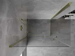 Cabine De Douche|Mexen Mist-B Duo cabine de douche pivotante 100 x 95 cm, transparent, doré - 8A2-100-095-50-00
