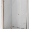 Mexen Mist-F cabine de douche pliante gauche 70 x 80 cm, transparent, cuivre brossé - 8A6T-070-080-65-00-L