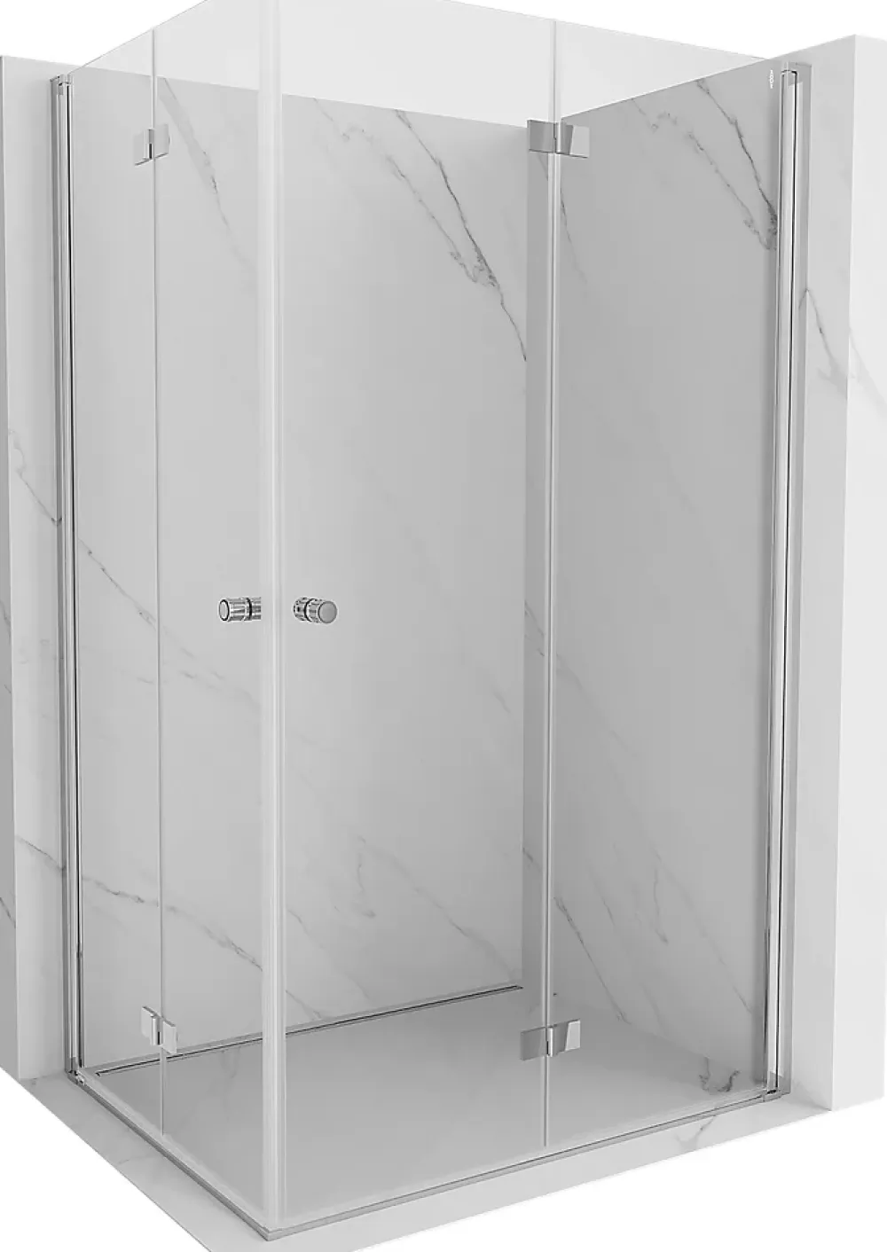 Mexen Mist-F Duo cabine de douche pliante droite 100 x 120 cm, transparent, chrome - 8A6-100L-120P-01-00