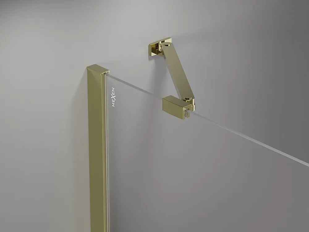 Mexen Mist-H Duo cabine de douche pivotante droite 80 x 110 cm, transparent, or - 8A5-080L-110P-50-00