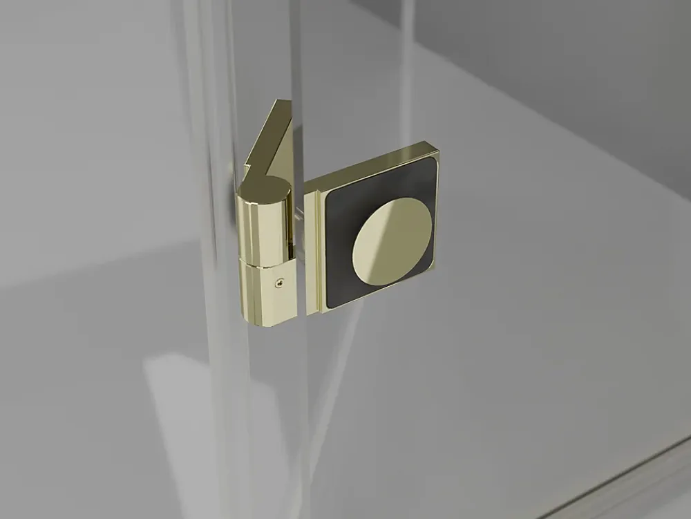 Mexen Mist-H Duo cabine de douche pivotante droite 80 x 110 cm, transparent, or - 8A5-080L-110P-50-00