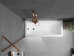 Paroi De Douche|Mexen Next paroi de baignoire 1 vantail 70 x 150 cm, dépoli, or rose - 895-070-000-00-30-60
