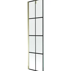 Mexen Next paroi de baignoire 1 volet 50 x 150 cm, grille noire, or - 895-050-000-00-77-50