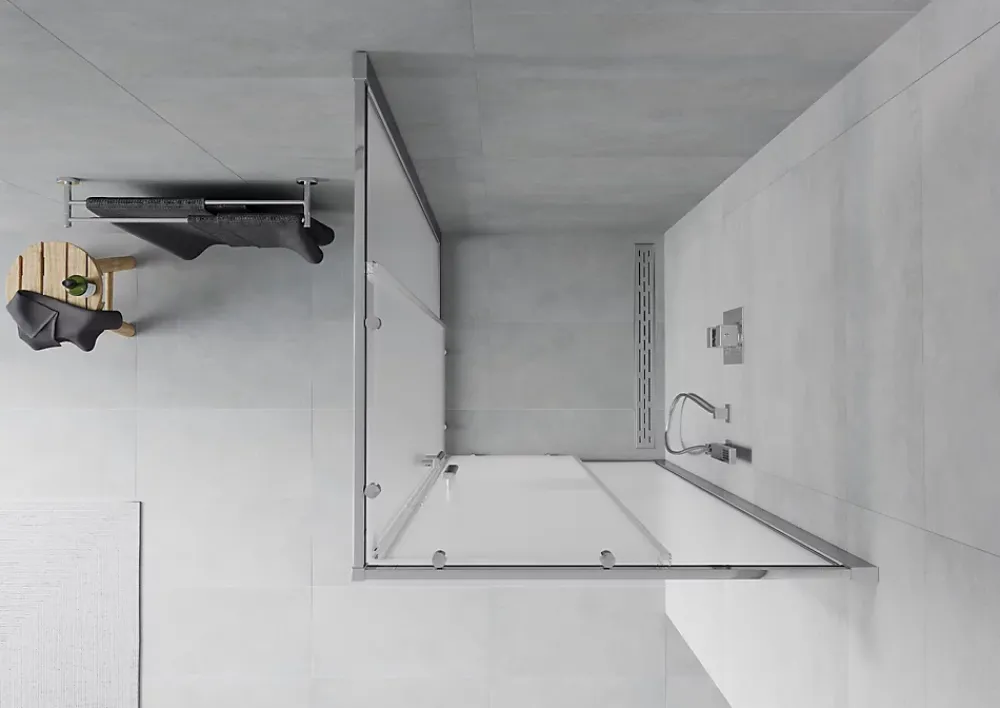 Paroi De Douche|Mexen Rio cabine de douche carrée 80 x 80 cm, givrée, chrome - 860-080-080-01-30