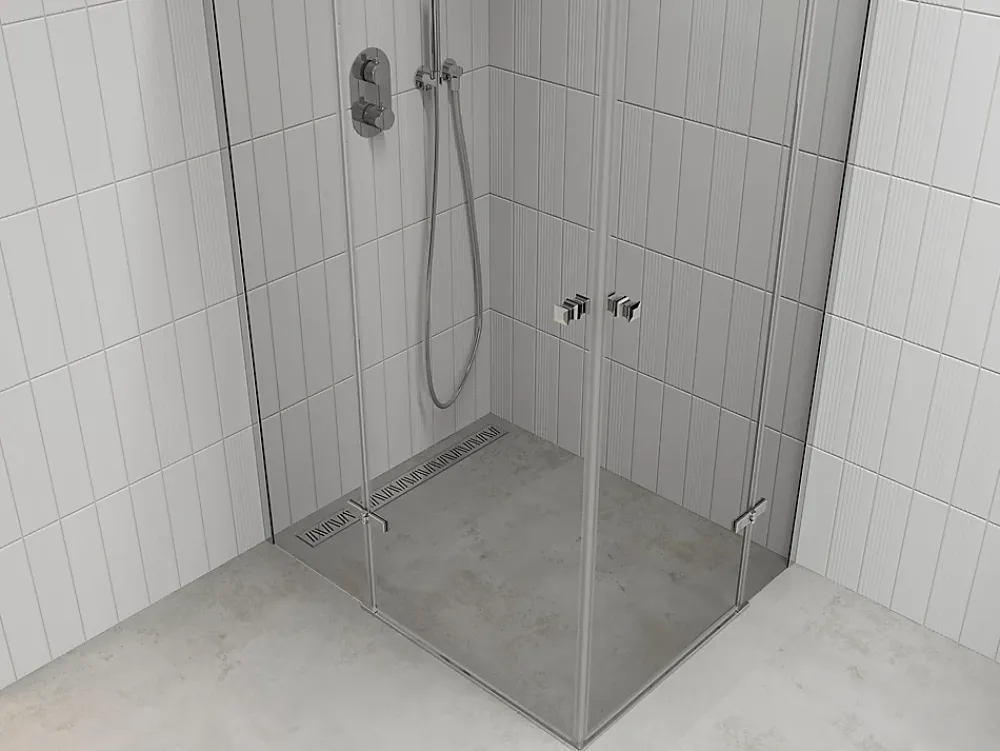 Mexen Roma Duo cabine de douche pivotante 120 x 90 cm, transparent, chrome - 854-120-090-02-00