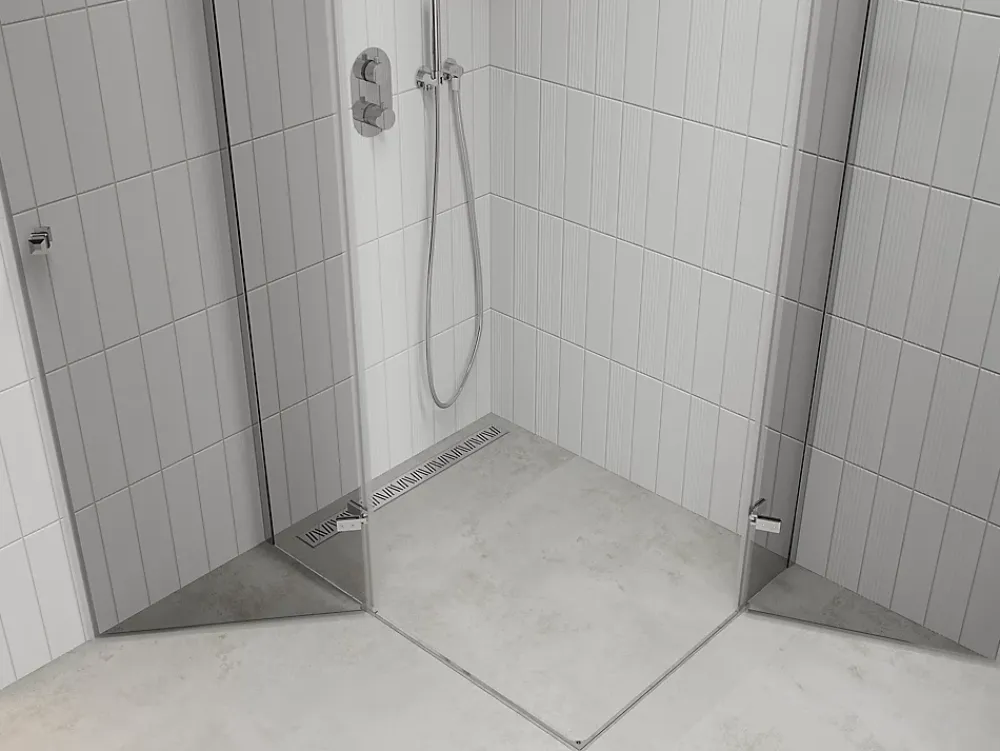 Mexen Roma Duo cabine de douche pivotante 120 x 90 cm, transparent, chrome - 854-120-090-02-00
