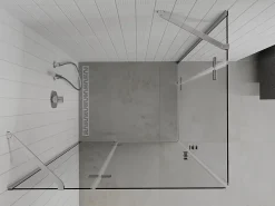Mexen Roma Duo cabine de douche pivotante 120 x 90 cm, transparent, chrome - 854-120-090-02-00