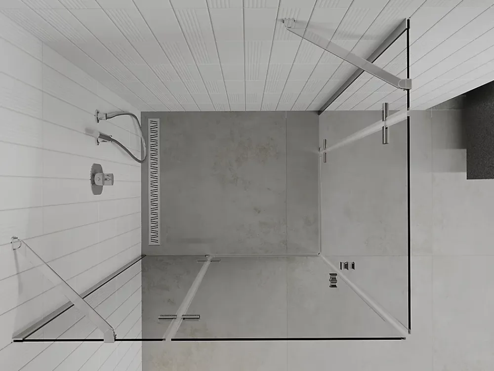 Mexen Roma Duo cabine de douche pivotante 120 x 90 cm, transparent, chrome - 854-120-090-02-00