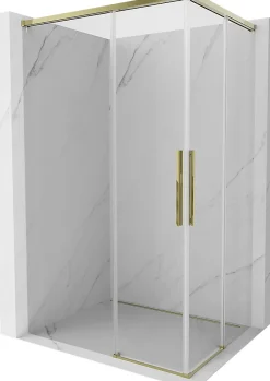 Paroi De Douche|Mexen Rox Duo cabine de douche coulissante 120 x 80 cm, transparent, or - 8C2D-120-080-50-00