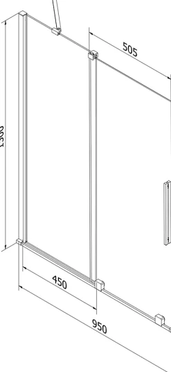Paroi De Douche|Mexen Velar paroi de baignoire 2 volets coulissants 95 x 150 cm, transparent, doré brossé - 896-095-000-01-55