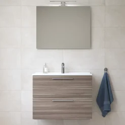 Vitra Mia ensemble meuble 79x61x39,5 cm avec miroir, lavabo et éclairage LED, Cordoba (MIASET80C)