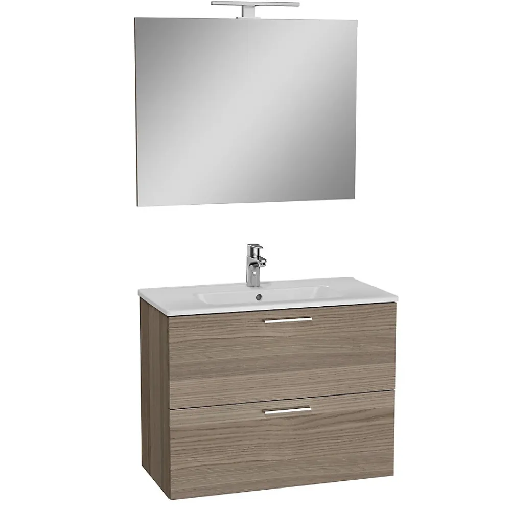 Vitra Mia ensemble meuble 79x61x39,5 cm avec miroir, lavabo et éclairage LED, Cordoba (MIASET80C)