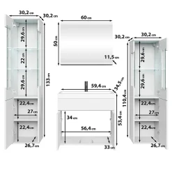 MINIO go for it , ensemble de meubles de salle de bain NIKITA noir, 4 pièces