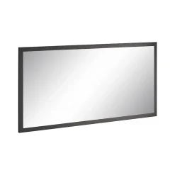 Miroir Simple|Dmora Miroir Adelchi, Miroir de salle de bain, 100% Made in Italy, 120x2h60 cm, Anthracite Brillant