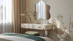 Tulup Miroir asymétrique 77 x 77 cm sans cadre pour une touche moderne et élégante