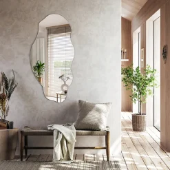 Miroir Simple|Tulup Miroir asymétrique 50 x 100 moderne 1 pièce