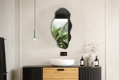Tulup Miroir asymétrique 45 x 90 pour salle de bain 1 pièce