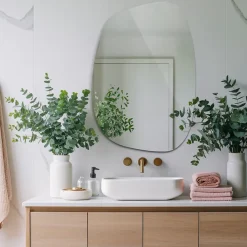 Miroir Simple|Tulup Miroir asymétrique 49 x 34 cm décoratif pour salon