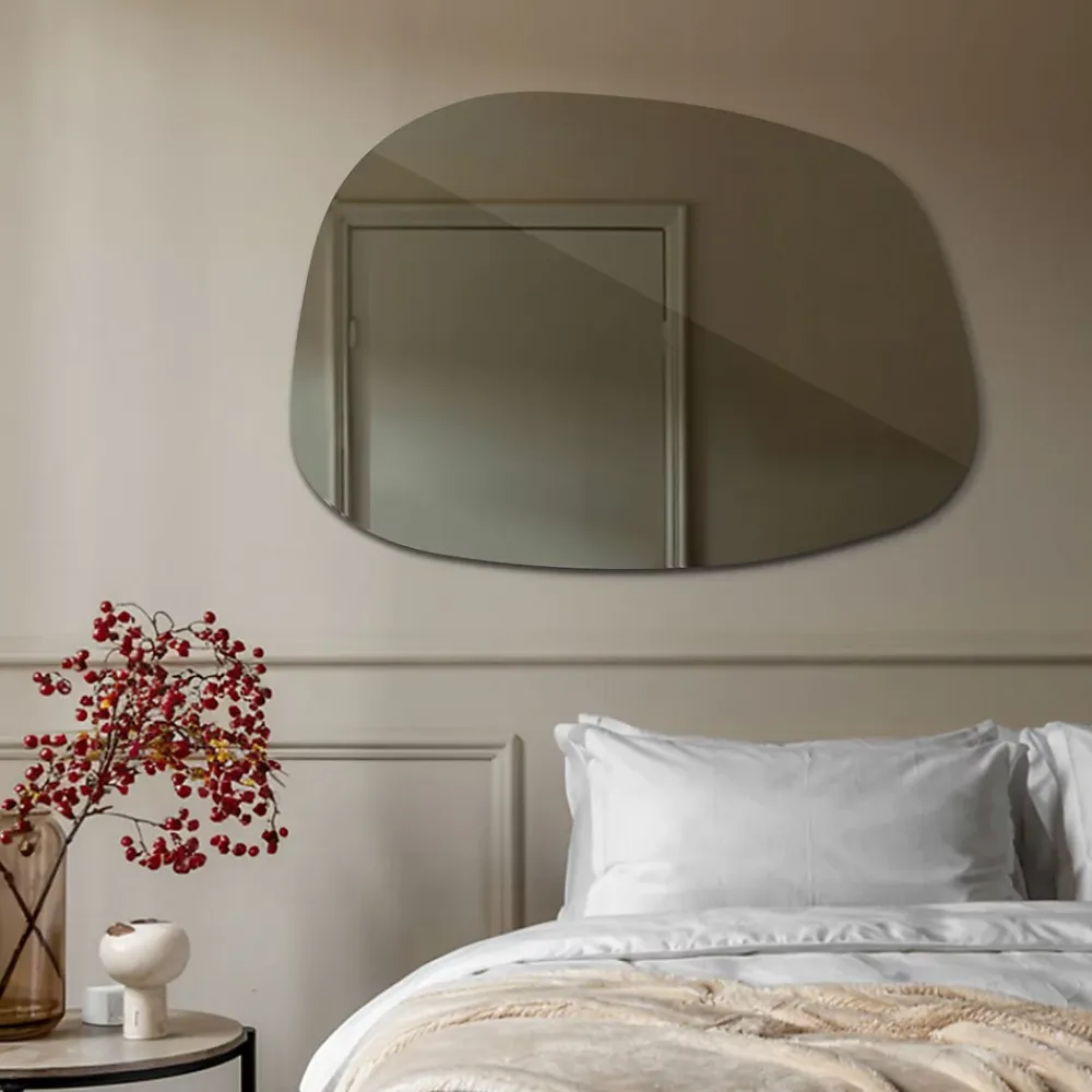 Miroir Simple|Tulup Miroir asymétrique 49 x 34 cm décoratif pour salon