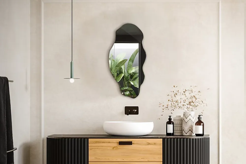Tulup Miroir asymétrique 40 x 80 pour maquillage 1 pièce