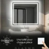 Artforma Miroir avec LED Illumination Salle de Bain - Bella, 70x70 cm, Miroir Mural Avec Éclairage, Blanc Froid 7000K