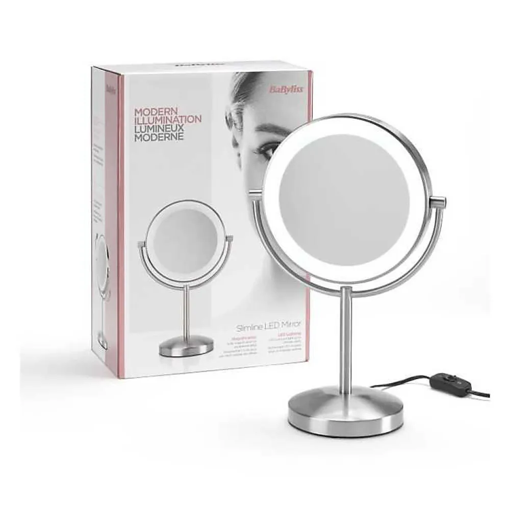 Babyliss Miroir 9437E slimline sur socle 1x/8x finition nickel