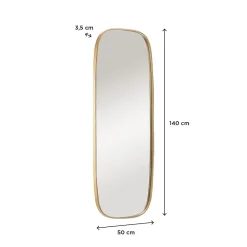 Mob-In Miroir chêne rectangulaire 50x140cm FLOKI