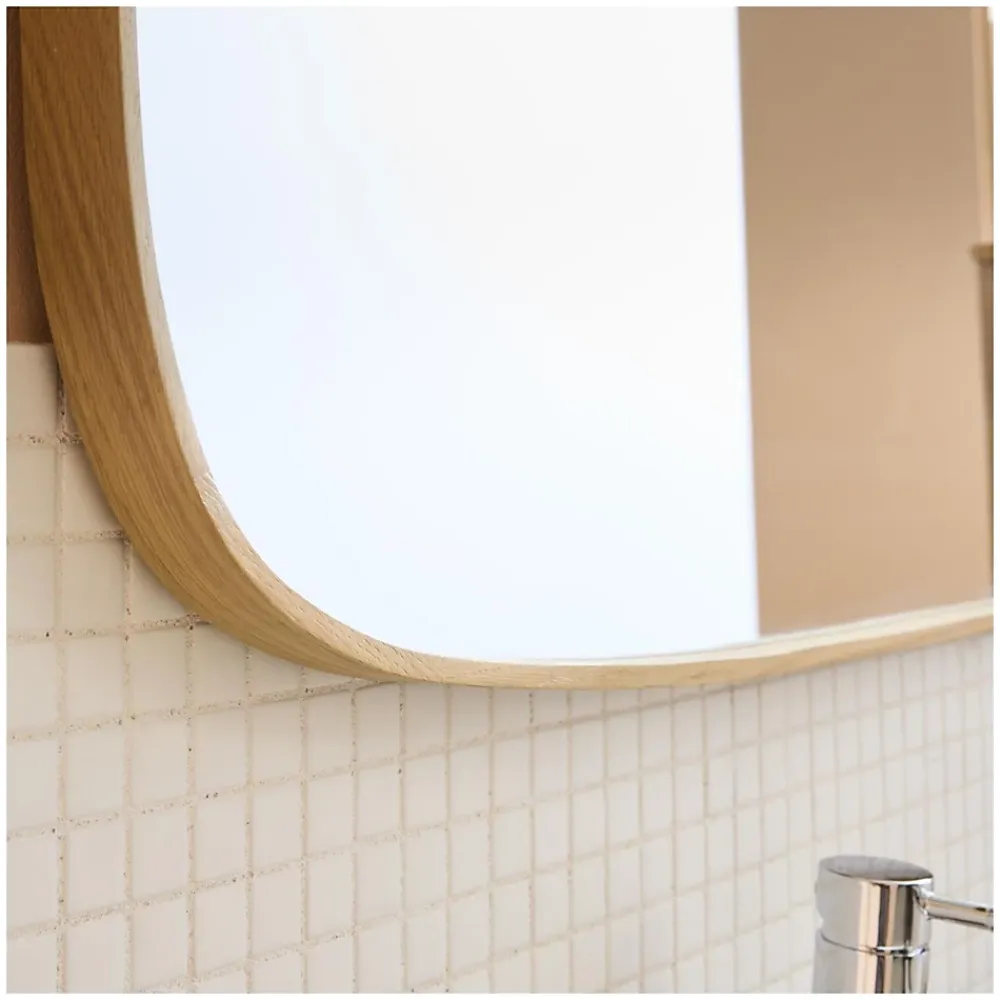 Mob-In Miroir chêne rectangulaire 50x140cm FLOKI