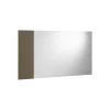 Dmora Miroir Coriando, Miroir d'entrée décoratif, Article d'ameublement mural avec profil latéral, 110x3h60 cm, Blanc et Marron