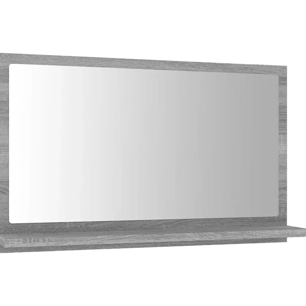 Miroir Simple|Helloshop26 Miroir de bain 60 x 10,5 bois gris