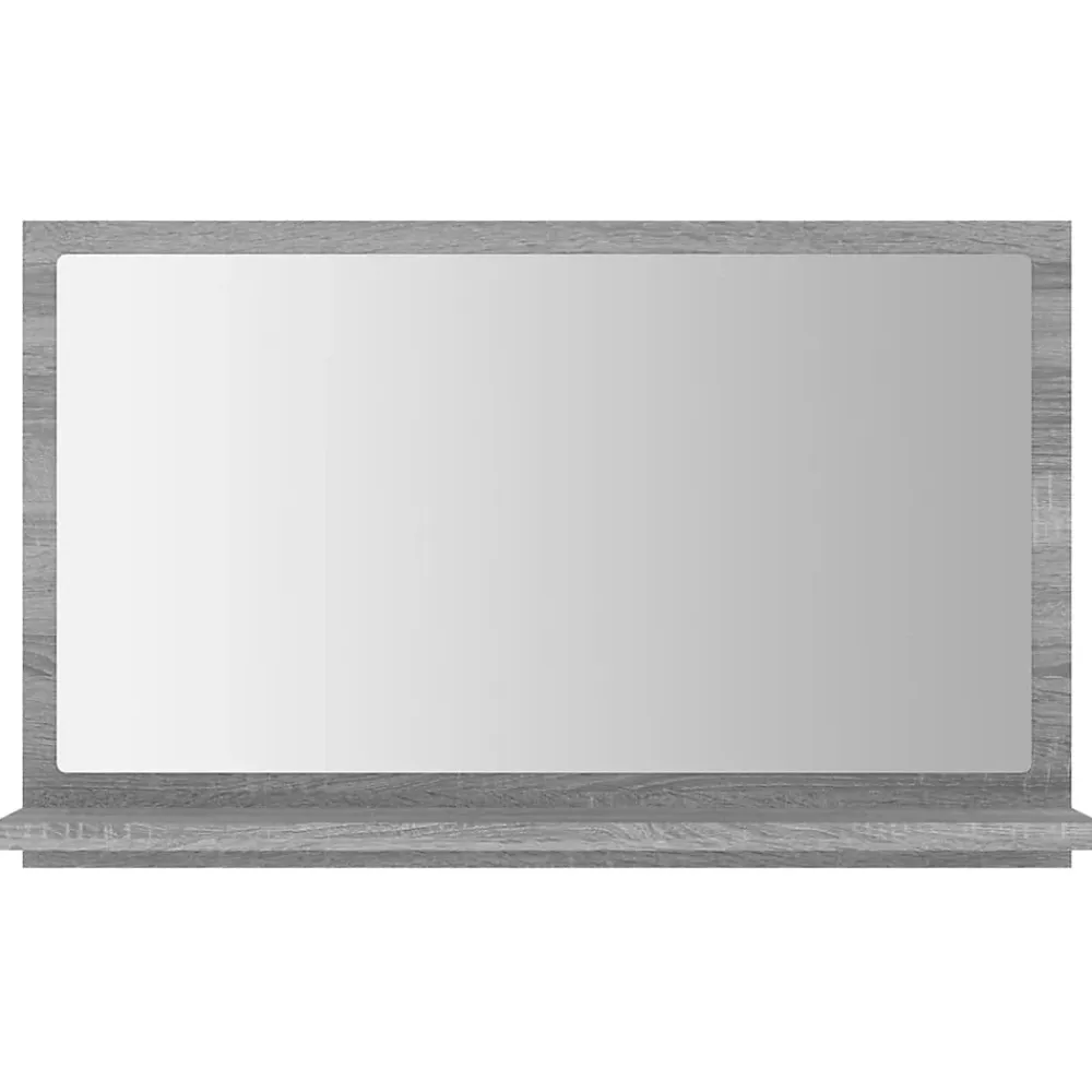Miroir Simple|Helloshop26 Miroir de bain 60 x 10,5 bois gris