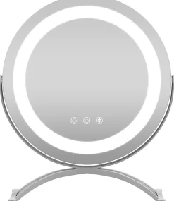 Giantex Miroir de Maquillage Pivotant 3 Couleurs et Luminosité Réglables Contrôle Tactile