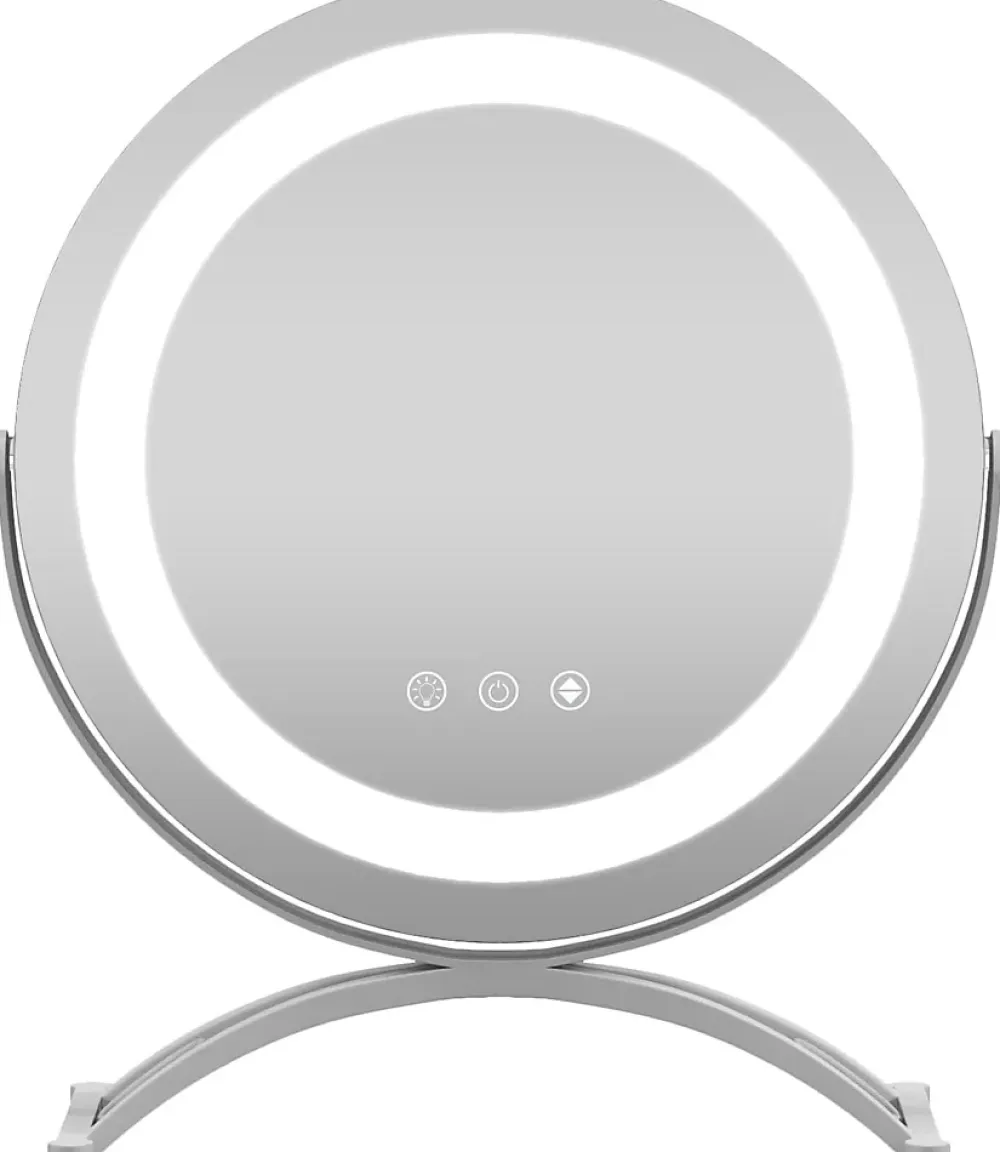 Giantex Miroir de Maquillage Pivotant 3 Couleurs et Luminosité Réglables Contrôle Tactile