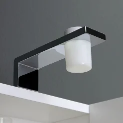 Kiamami Valentina Miroir De Rangement À Une Porte Avec Lampe Led Et Compartiment Ouvert