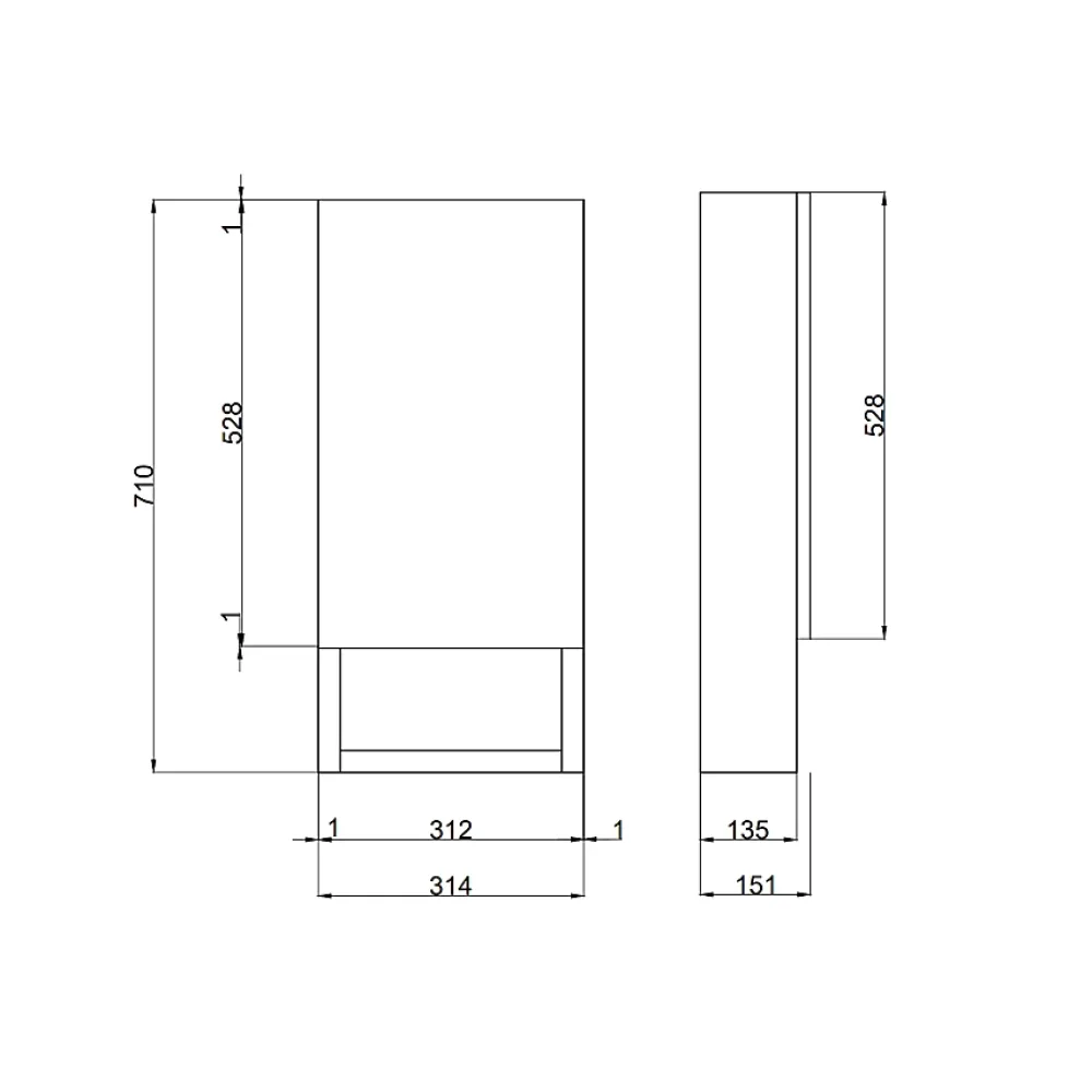 Kiamami Valentina Miroir De Rangement À Une Porte Avec Lampe Led Et Compartiment Ouvert