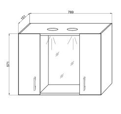 Armoire De Toilette|Kiamami Valentina Miroir De Rangement Avec Armoires Latérales, Étagère Et Spots À Led 77Cm Chêne Fumé