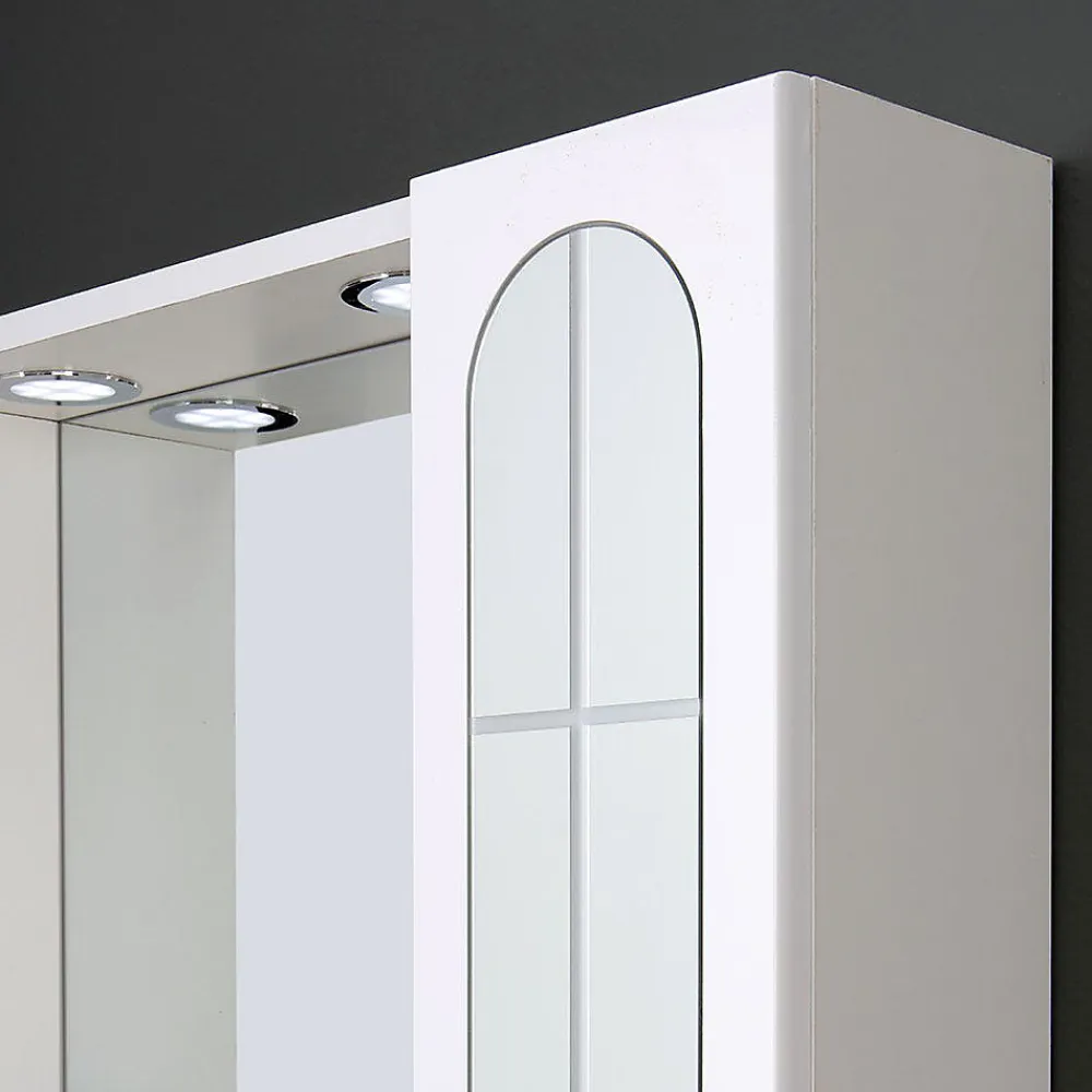 Armoire De Toilette|Kiamami Valentina Miroir De Rangement Inglesina Avec Étagère De Rangement Et Armoires Latérales