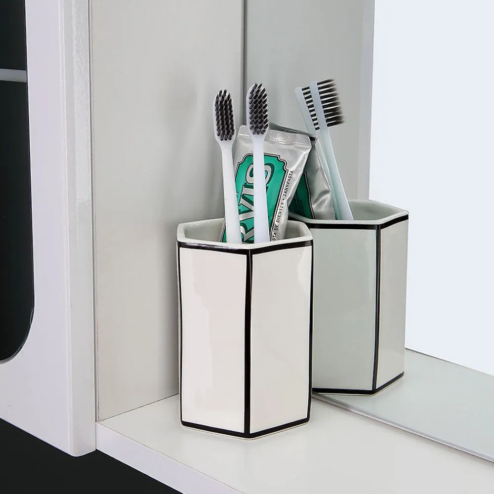 Armoire De Toilette|Kiamami Valentina Miroir De Rangement Inglesina Avec Étagère De Rangement Et Armoires Latérales