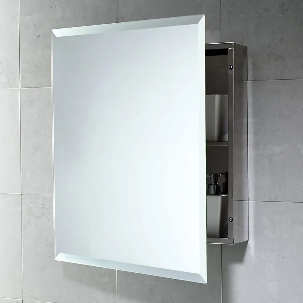 Armoire De Toilette|Kiamami Valentina Miroir De Rangement Polyvalent Pour La Salle De Bain En Acier Inoxydable