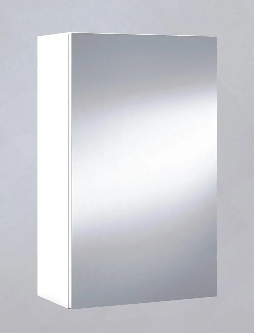 Armoire De Salle De Bains|Pegane Miroir de salle de bain avec rangements 1 porte en blanc brillant, hauteur 65 x largeur 40 x profondeur 21 cm