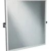 Miroir Simple|Sanindusa Miroir de salle de bain basculant PMR normes handicapé 60x65 blanc