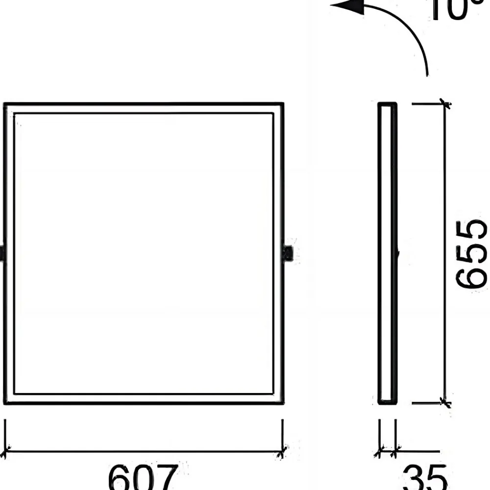 Miroir Simple|Sanindusa Miroir de salle de bain basculant PMR normes handicapé 60x65 blanc