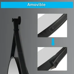 AICA Sanitaire Miroir de salle de bain ceinture noire 40 cm,