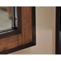 Miroir Simple|Wanda Collection Miroir de salle de bain Elégance bois métal 60x80